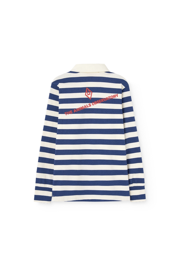 Stripes Navy Eel Polo Shirt PRODUCT BACK