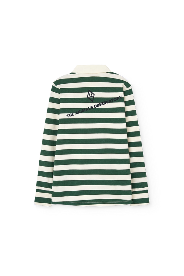 Stripes Green Eel Polo Shirt PRODUCT BACK