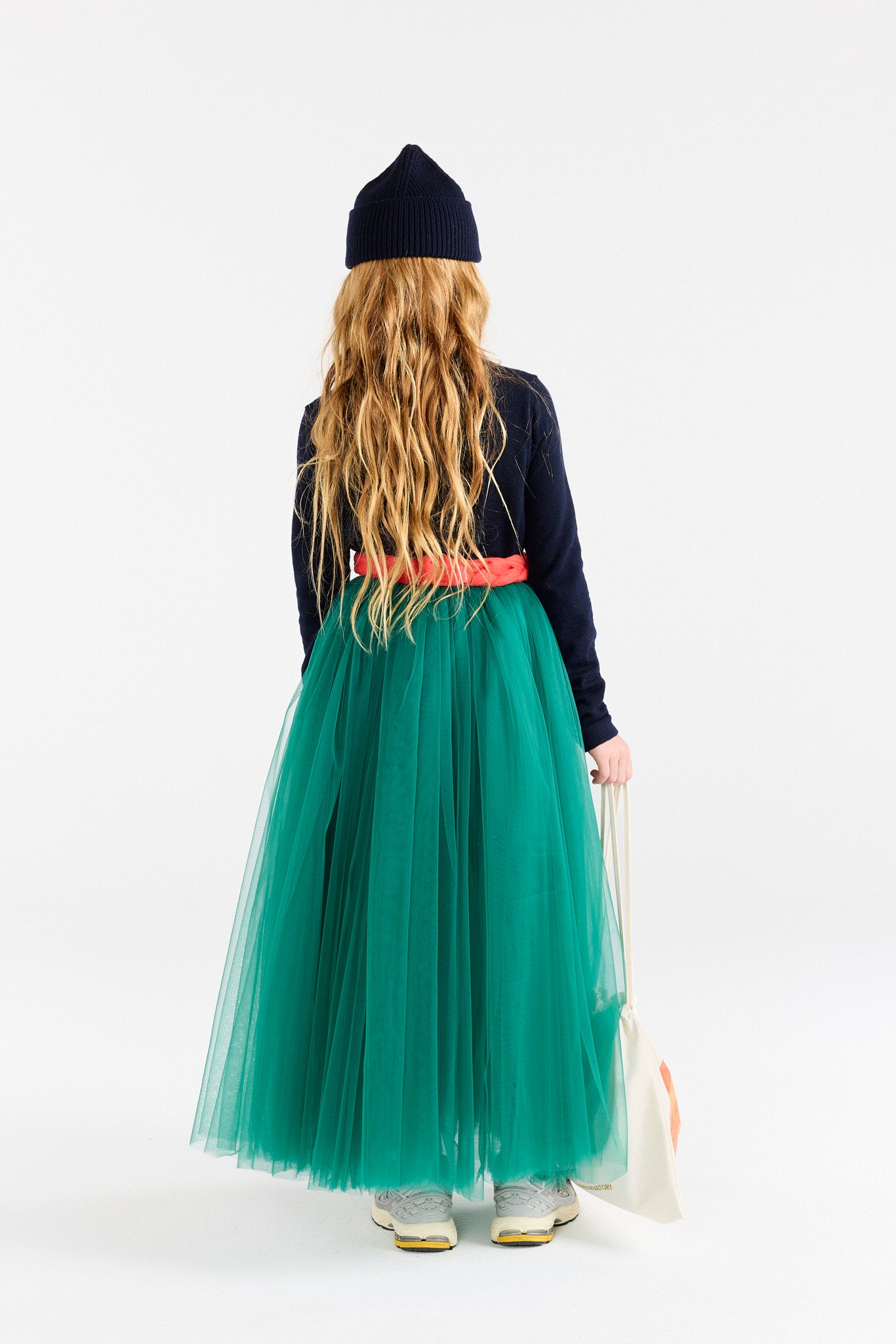 Green Blowfish Maxi Skirt MODEL BACK