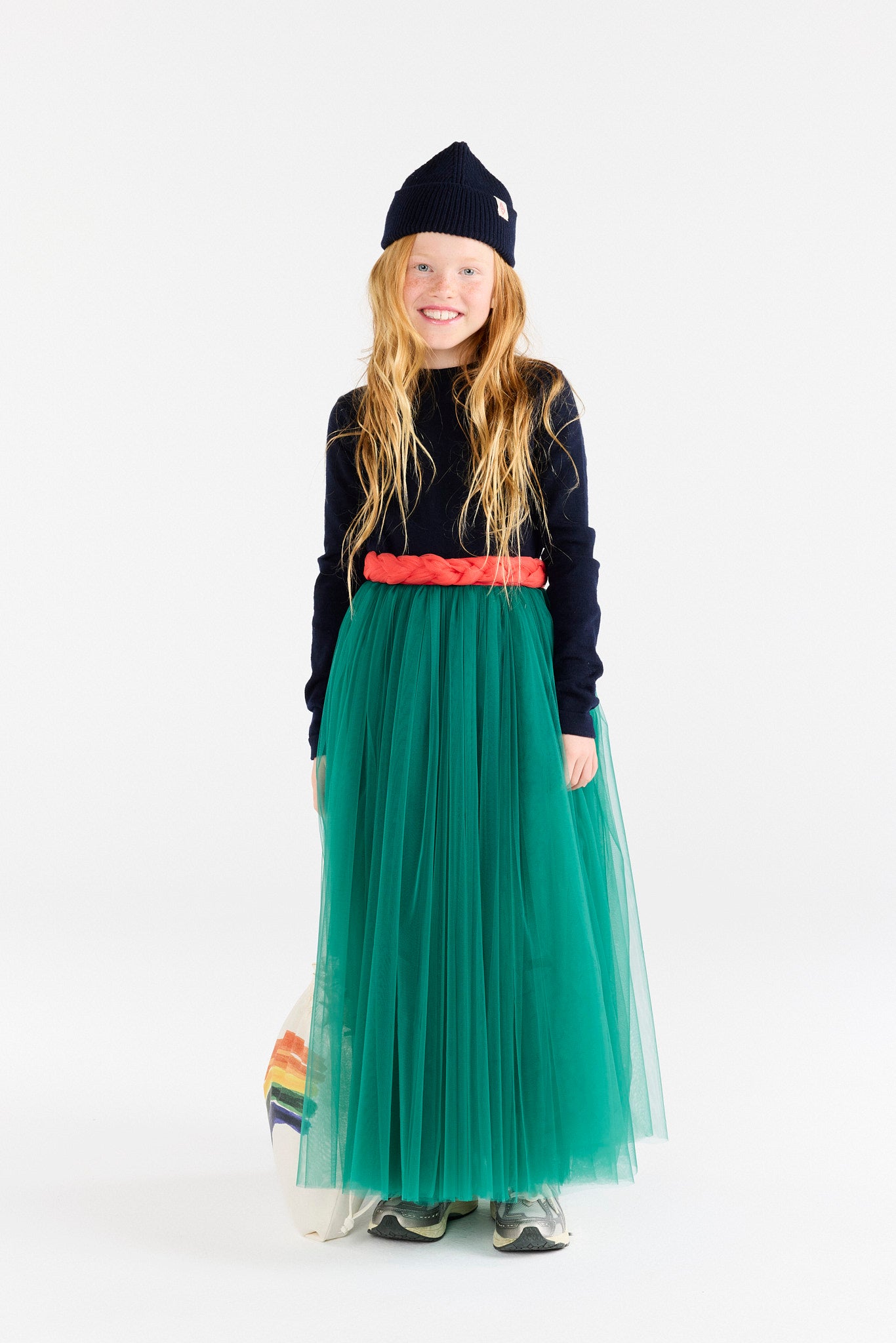 Green Blowfish Maxi Skirt MODEL FRONT