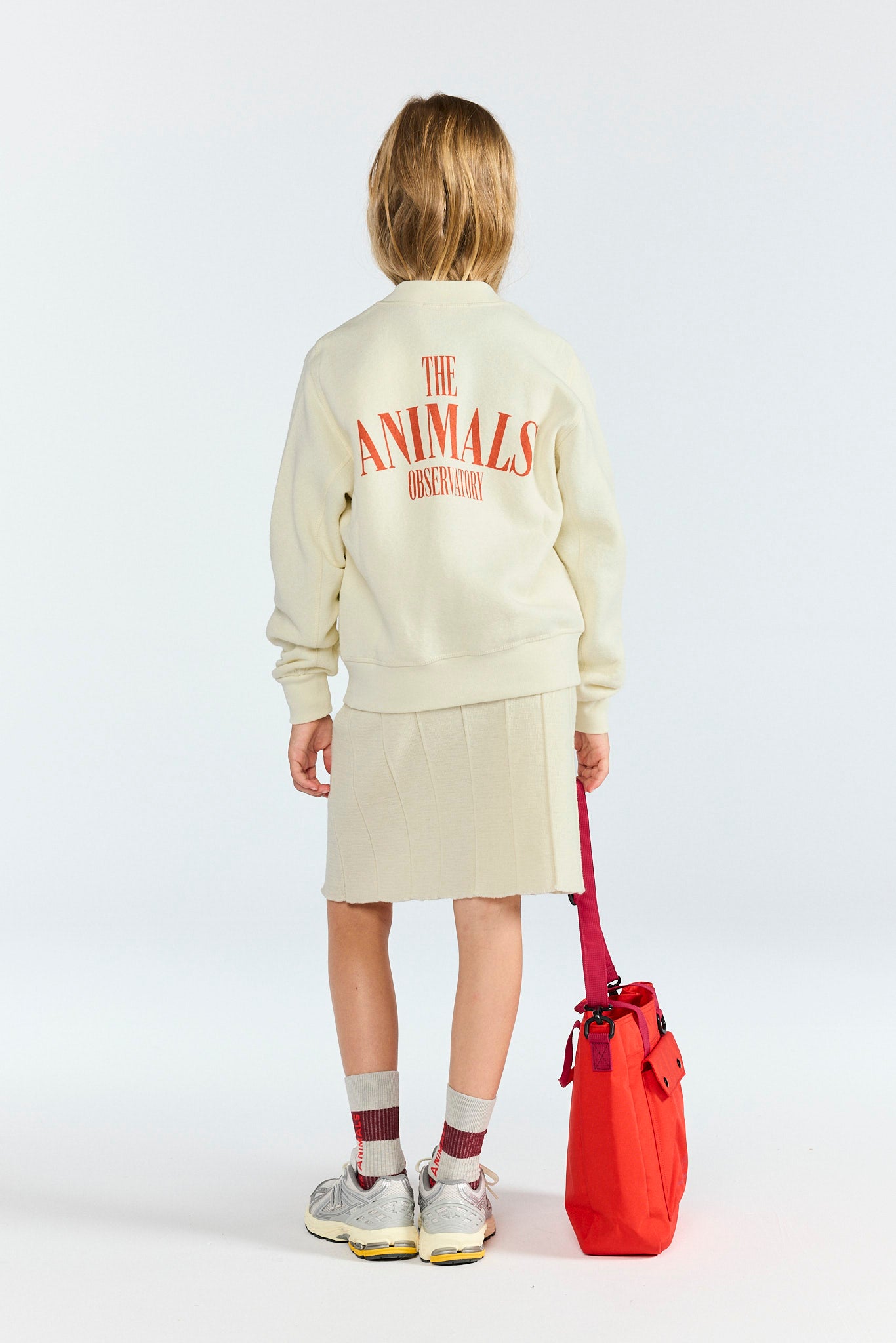 Raw White Zebra Track Jacket MODEL BACK