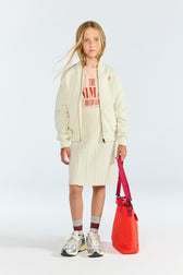 Raw White Zebra Track Jacket MODEL FRONT
