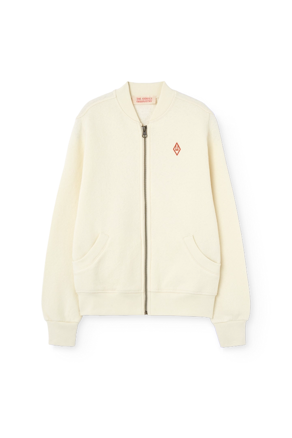 Raw White Zebra Track Jacket PRODUCT FRONT