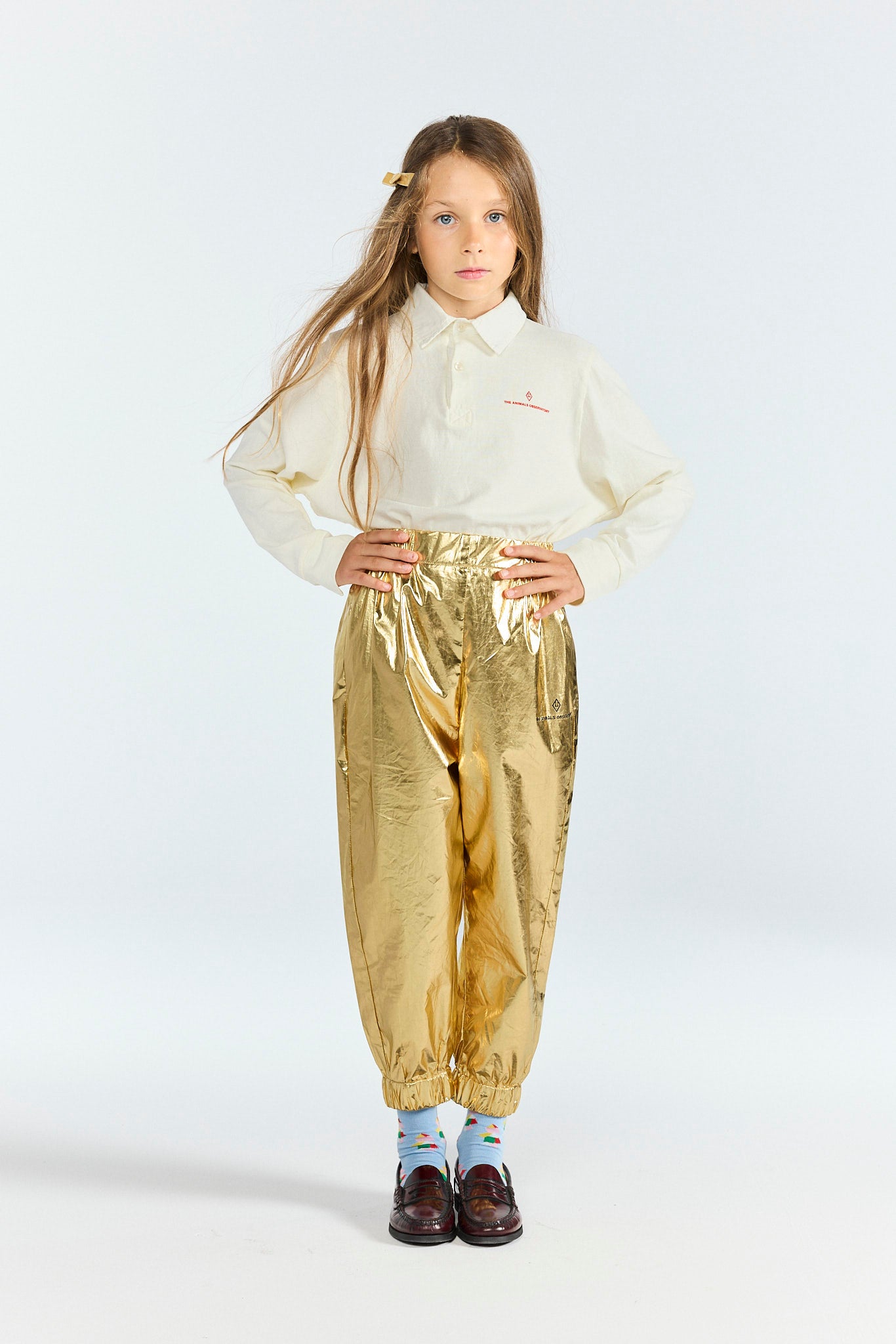 Raw White Eel Polo Shirt MODEL FRONT