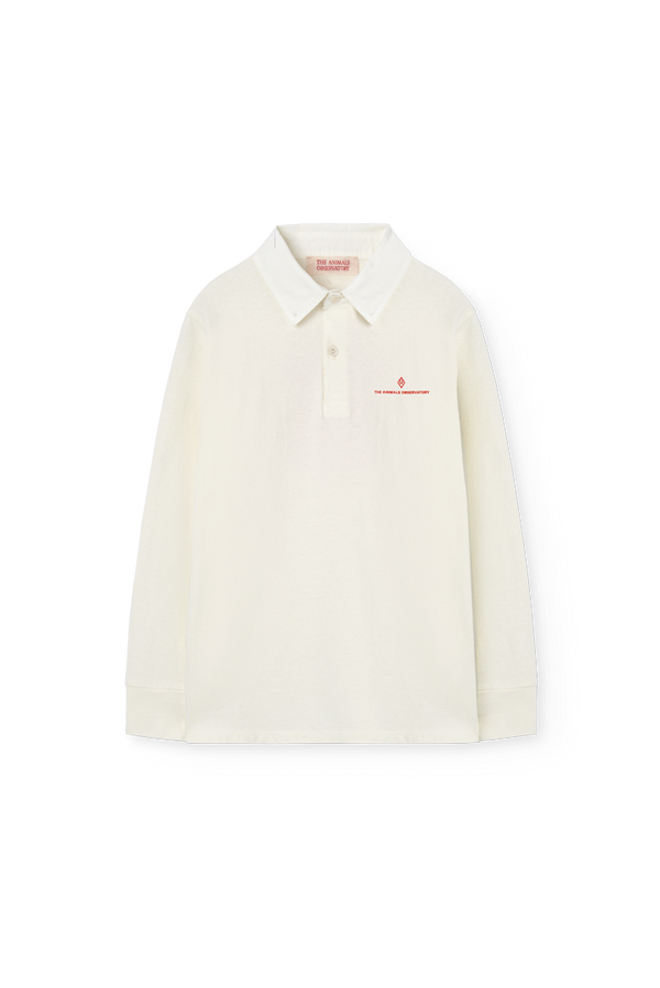 Raw White Eel Polo Shirt PRODUCT FRONT
