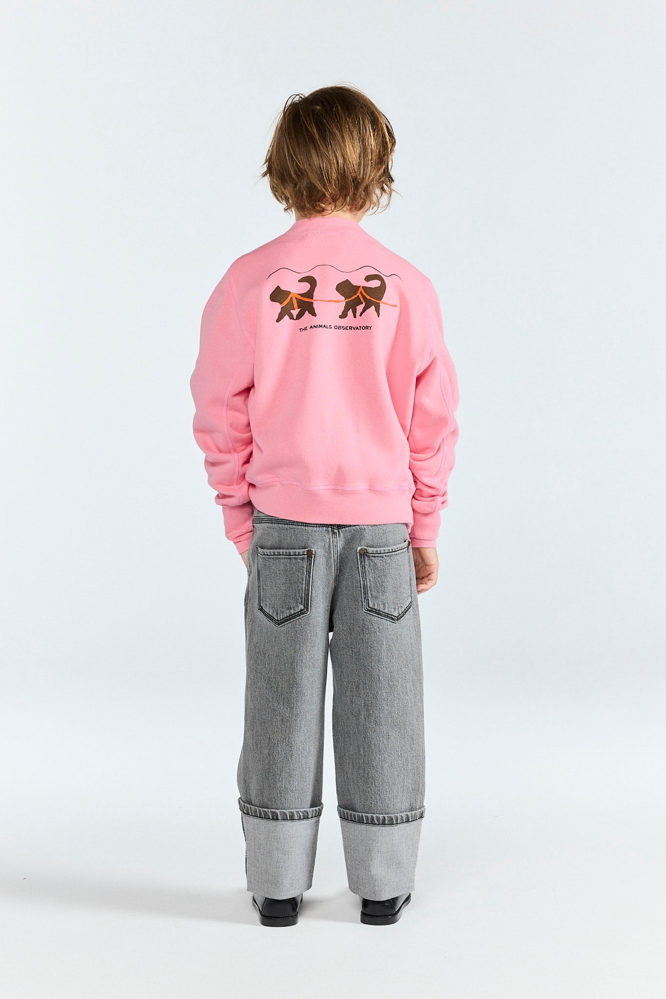 Pink Zebra Track Jacket MODEL BACK