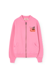Pink Zebra Track Jacket PRODUCT FRONT