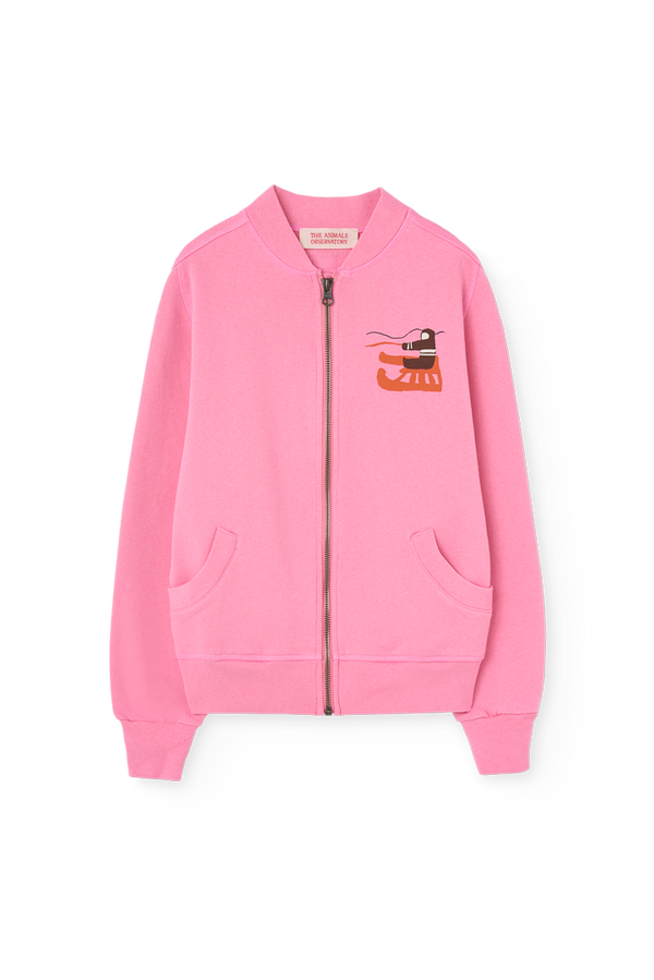 Pink Zebra Track Jacket PRODUCT FRONT