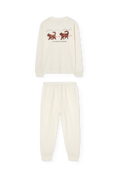Raw White Llama Pyjama MODEL FRONT