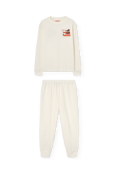 Raw White Llama Pyjama PRODUCT SIDE