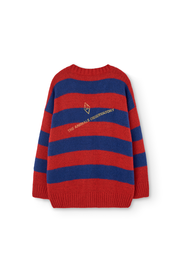 Striped Racoon Cardigan PRODUCT BACK