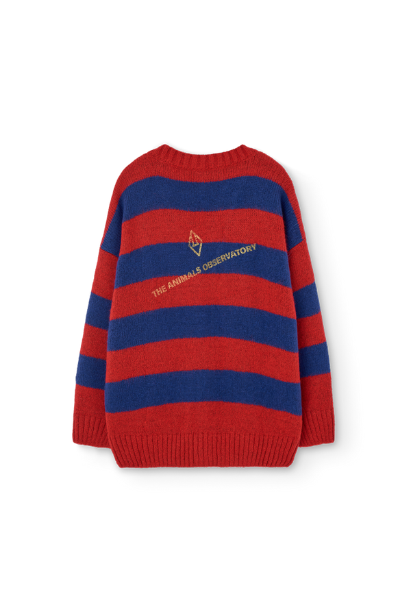 Striped Racoon Cardigan PRODUCT BACK