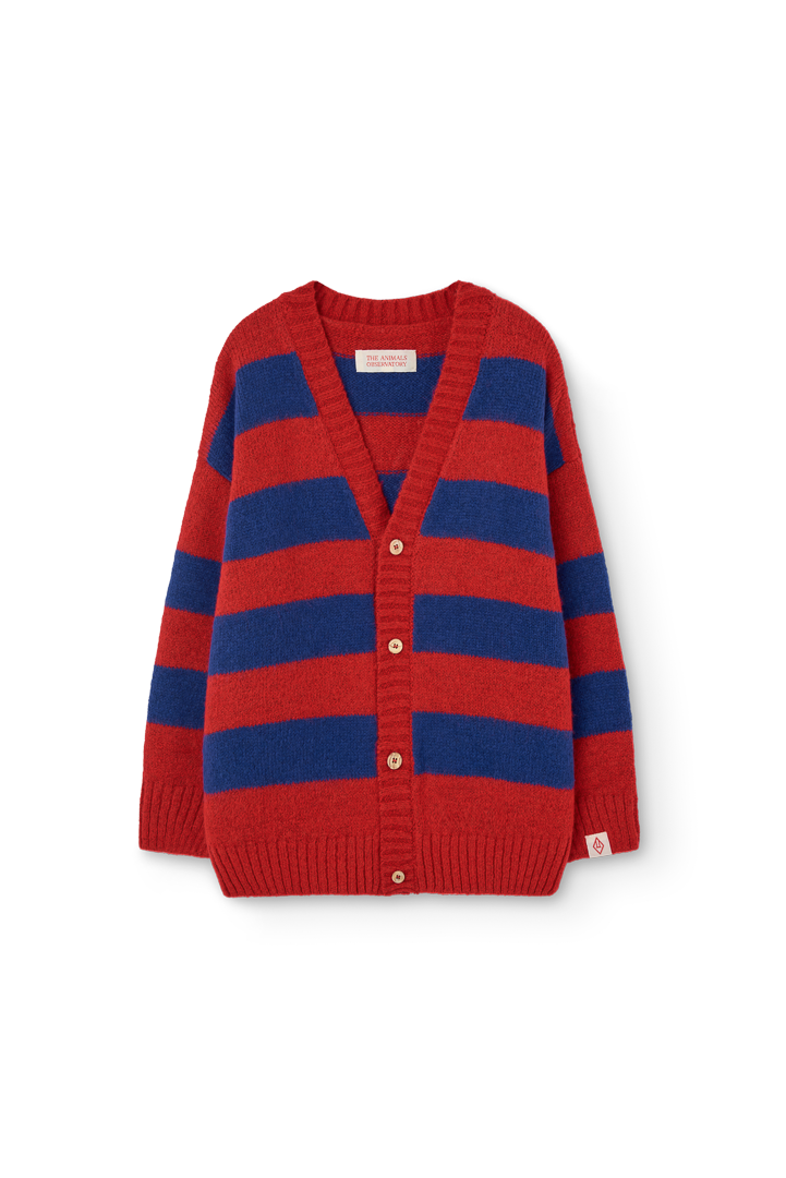 Striped Racoon Cardigan PRODUCT FRONT