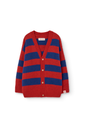 Striped Racoon Cardigan PRODUCT FRONT