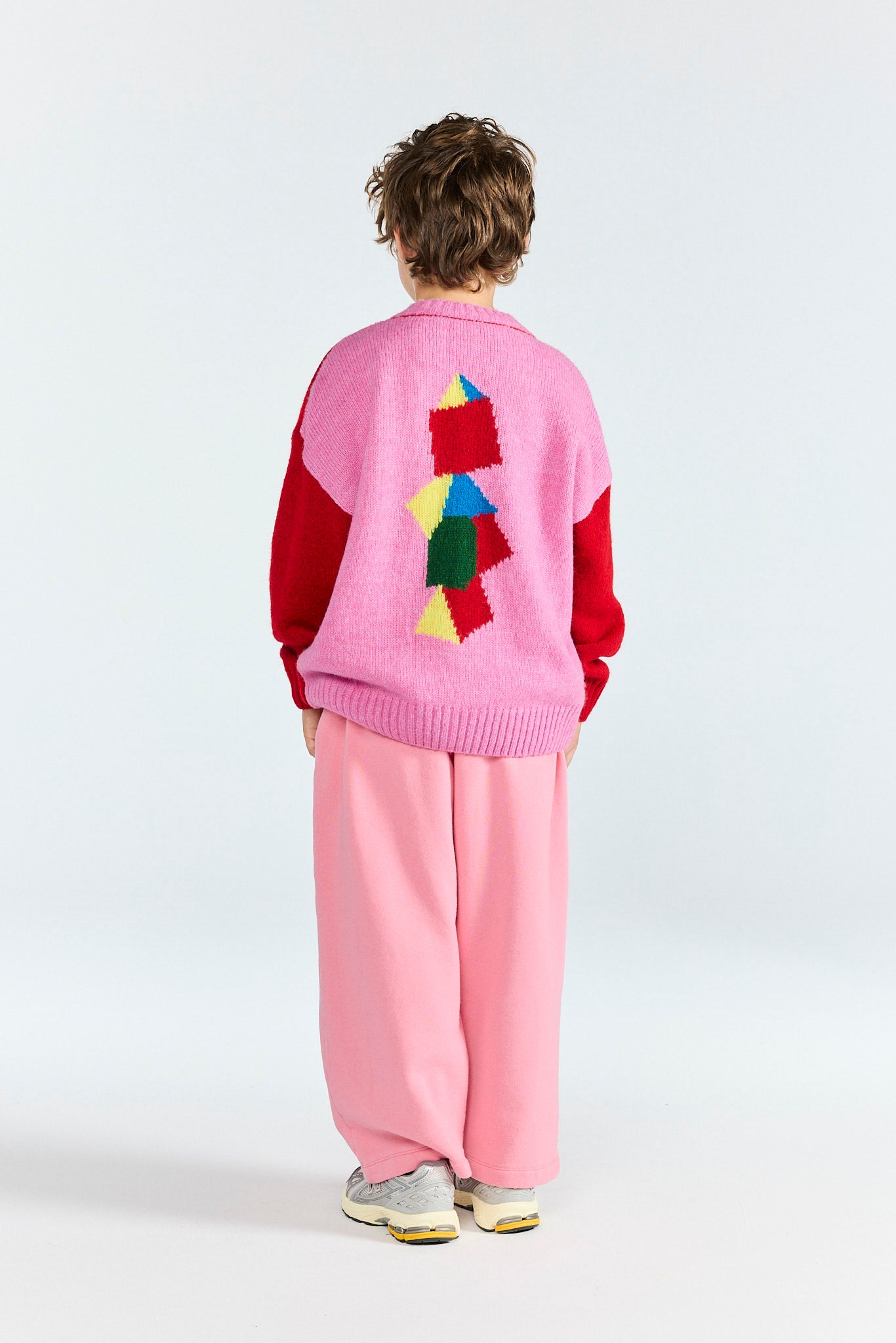 Red Racoon Cardigan MODEL BACK