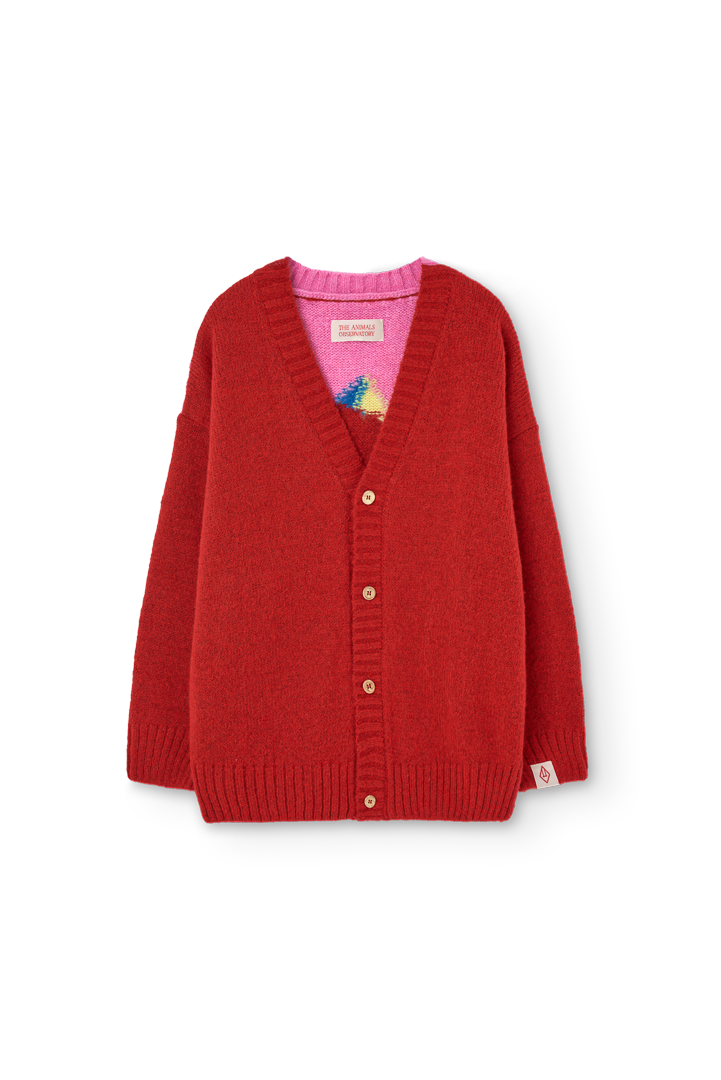 Red Racoon Cardigan PRODUCT FRONT