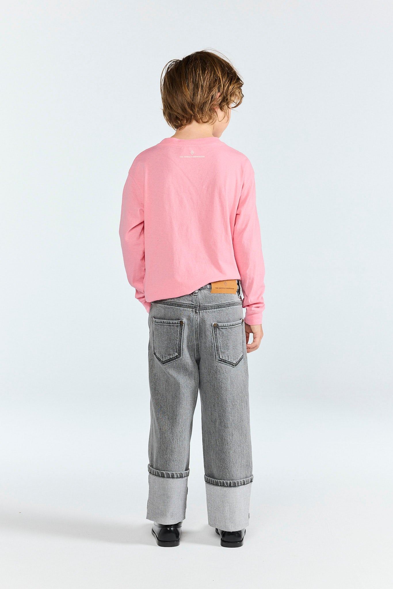 Pink Dog Long Sleeve T-shirt MODEL BACK