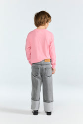 Pink Dog Long Sleeve T-shirt MODEL BACK