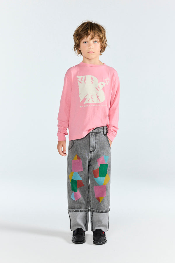 Pink Dog Long Sleeve T-shirt MODEL FRONT