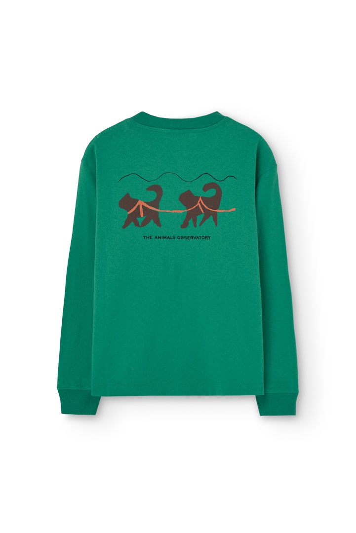 Bright Green Dog Long Sleeve T-shirt PRODUCT BACK