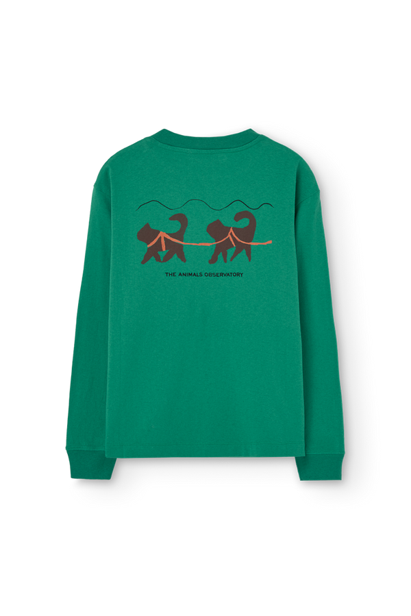 Bright Green Dog Long Sleeve T-shirt PRODUCT BACK