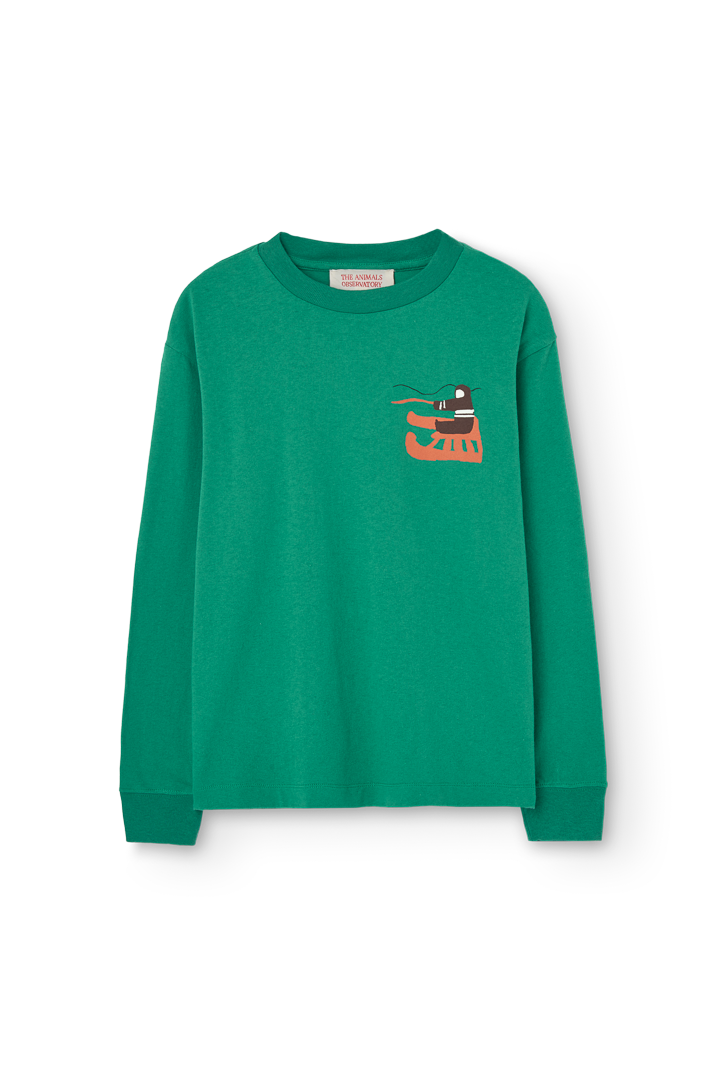 Bright Green Dog Long Sleeve T-shirt PRODUCT FRONT