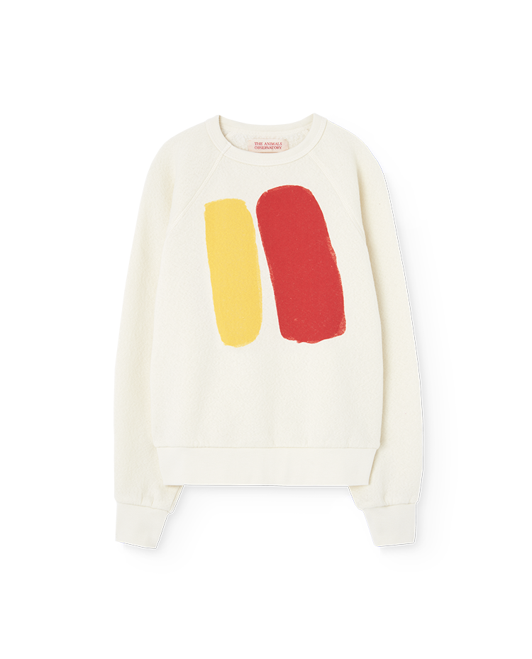 Brushstrokes Raw White Shark Sweatshirt