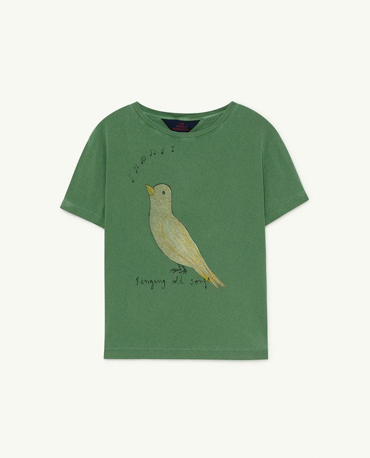 Green Bird Rooster T-Shirt COVER