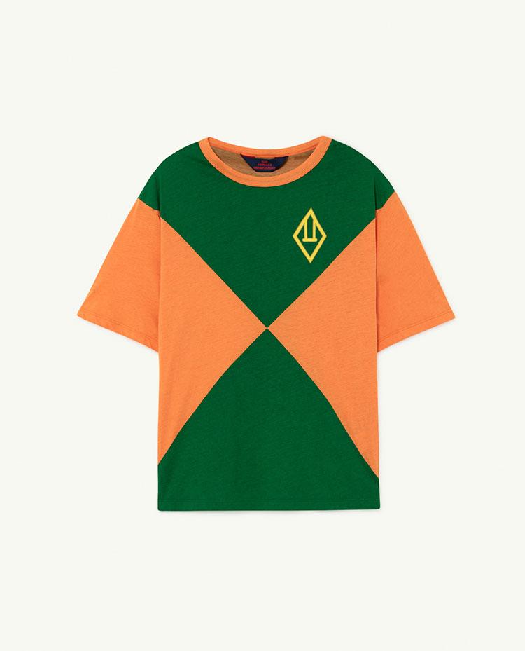 Orange Triangles Rooster Oversize T-shirt COVER