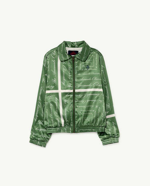 【新品】The Animals Observatory 3y Kids Clothes | Green The Animals Silky Tiger Jacketfor kids