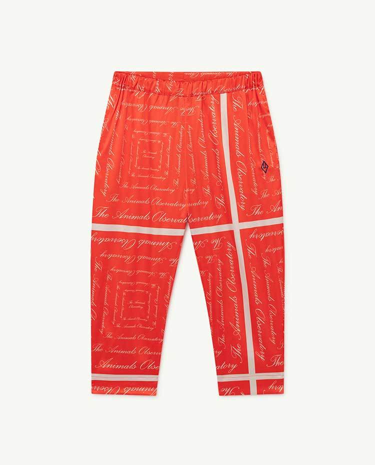 Red The Animals Silky Elephant Trousers COVER