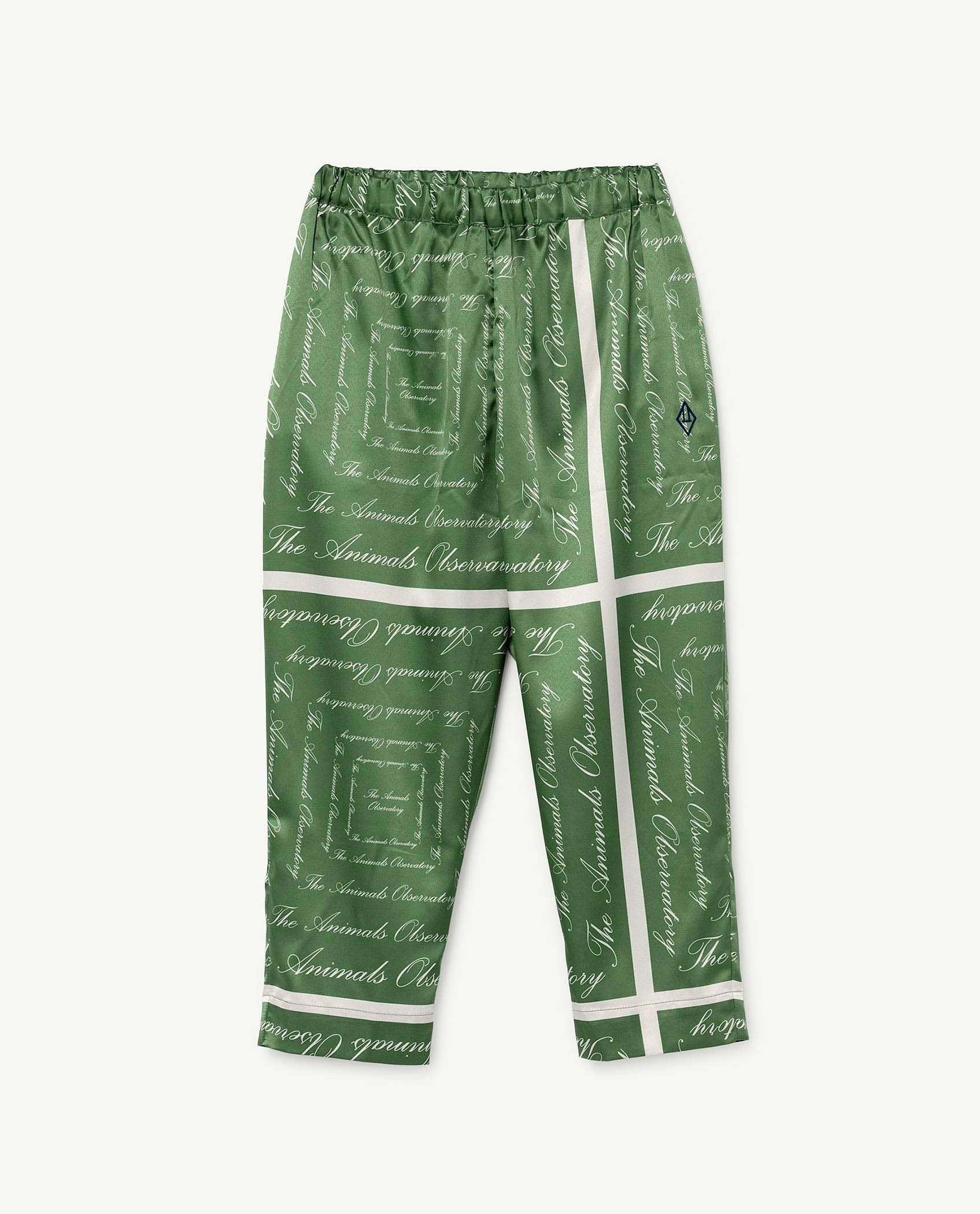 Green The Animals Silky Elephant Trousers PRODUCT FRONT