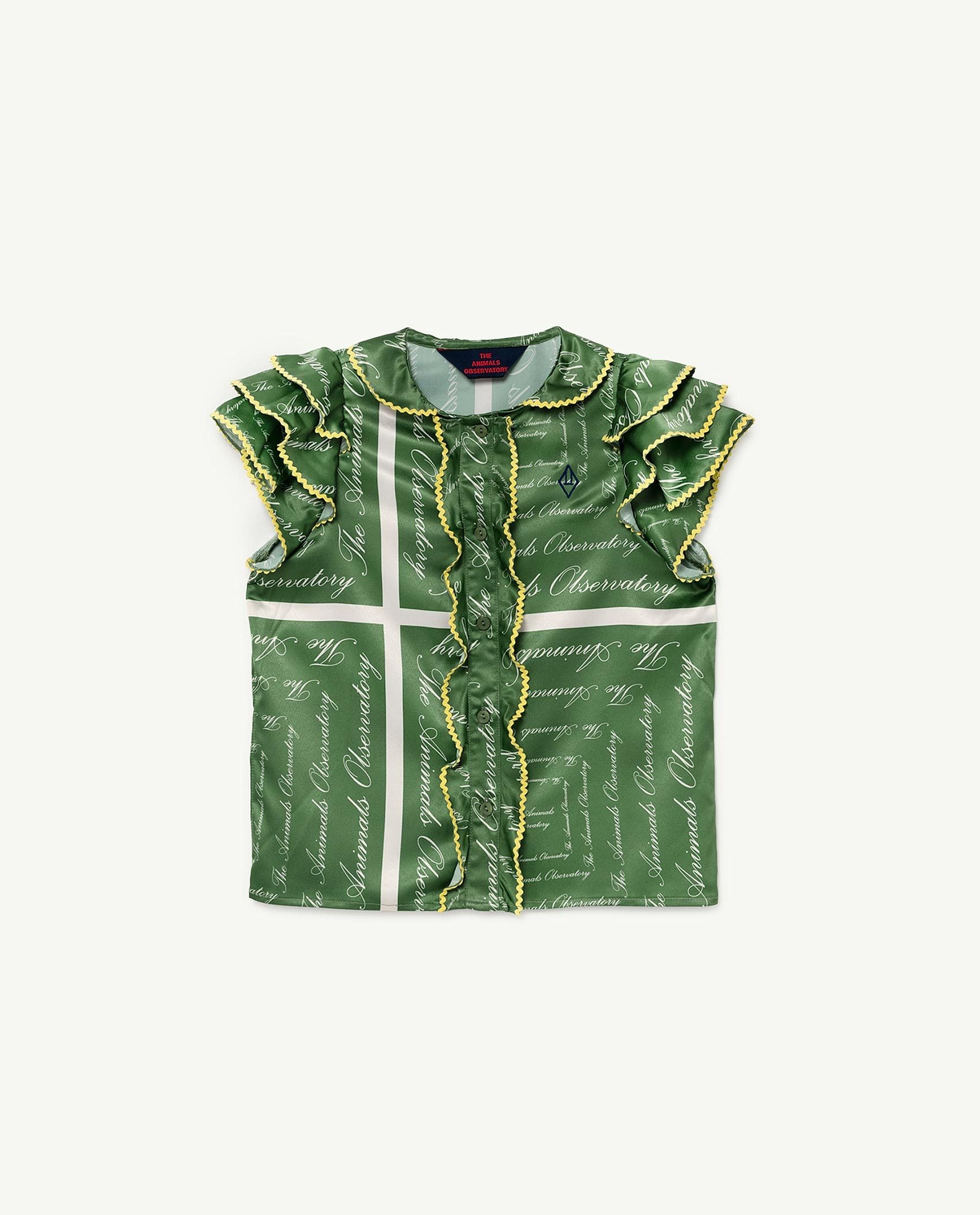 Green The Animals Silky Parakeet Blouse PRODUCT FRONT