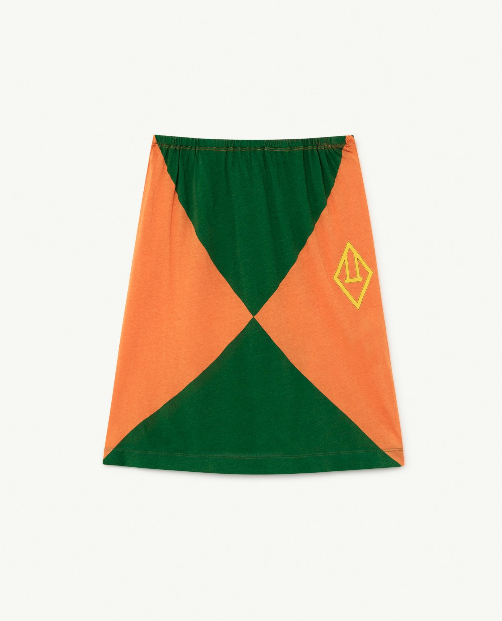 Orange Triangles Kitten Skirt PRODUCT FRONT