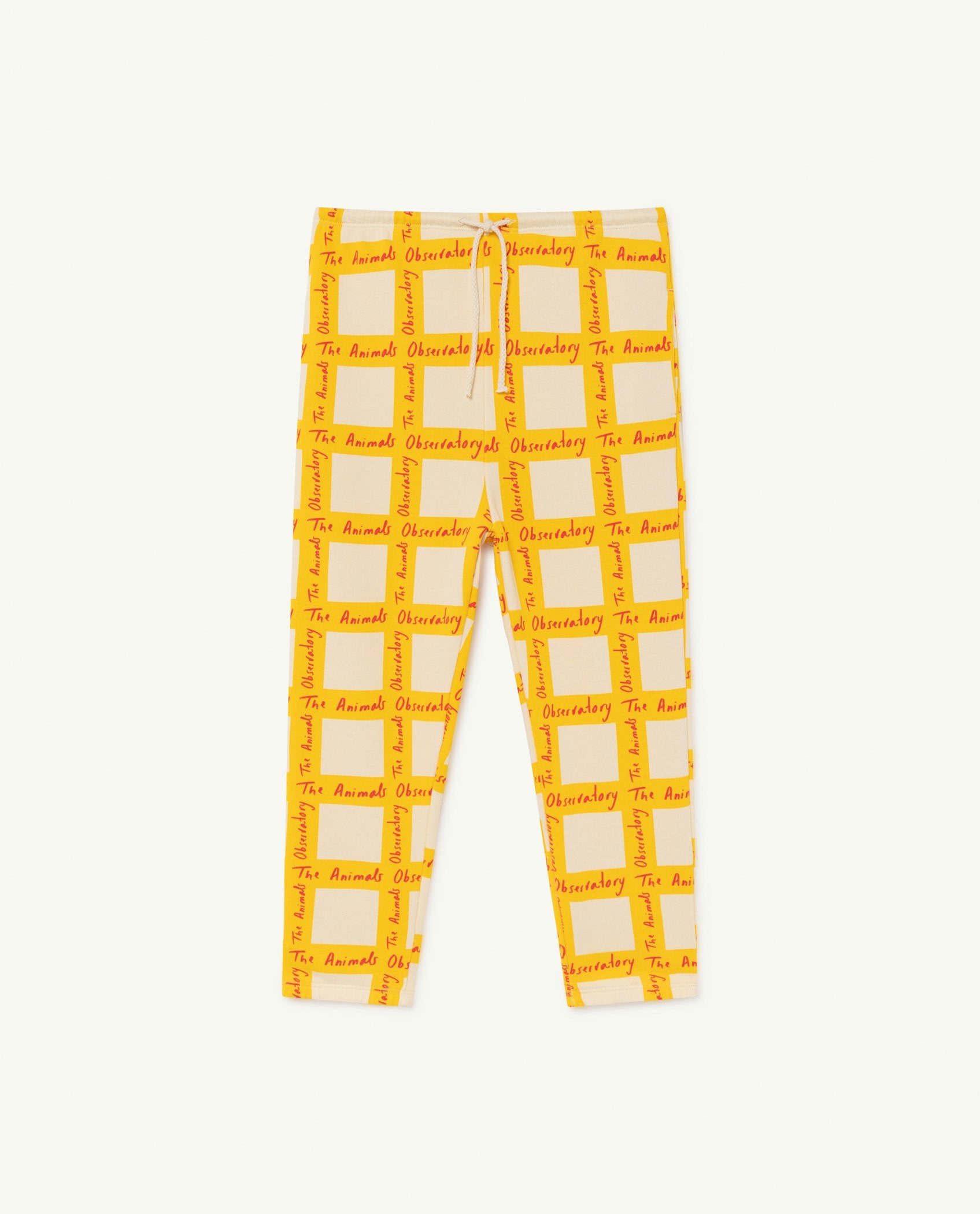 White Squares Dromedary Trousers PRODUCT FRONT