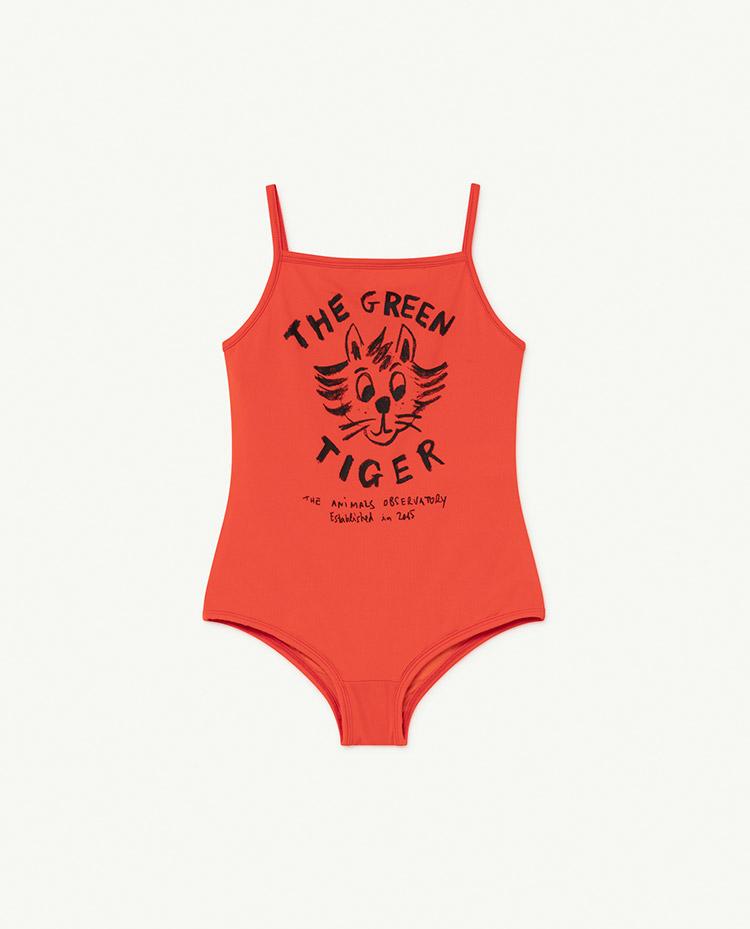 Red Tiger Octopus Swimsuit COVER