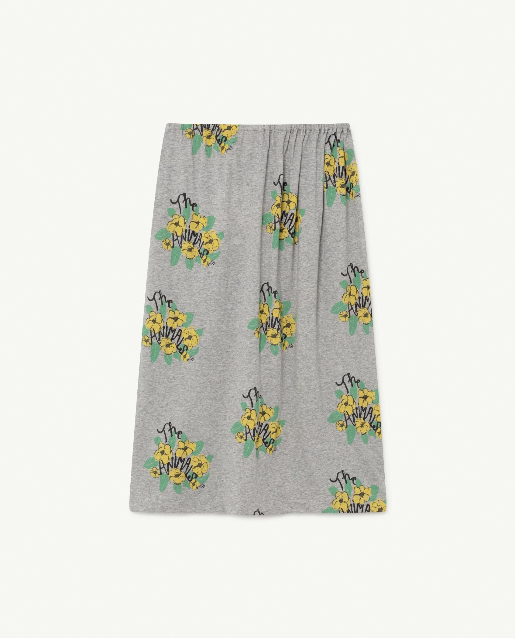 Grey Flowers Ladybug Skirt PRODUCT BACK