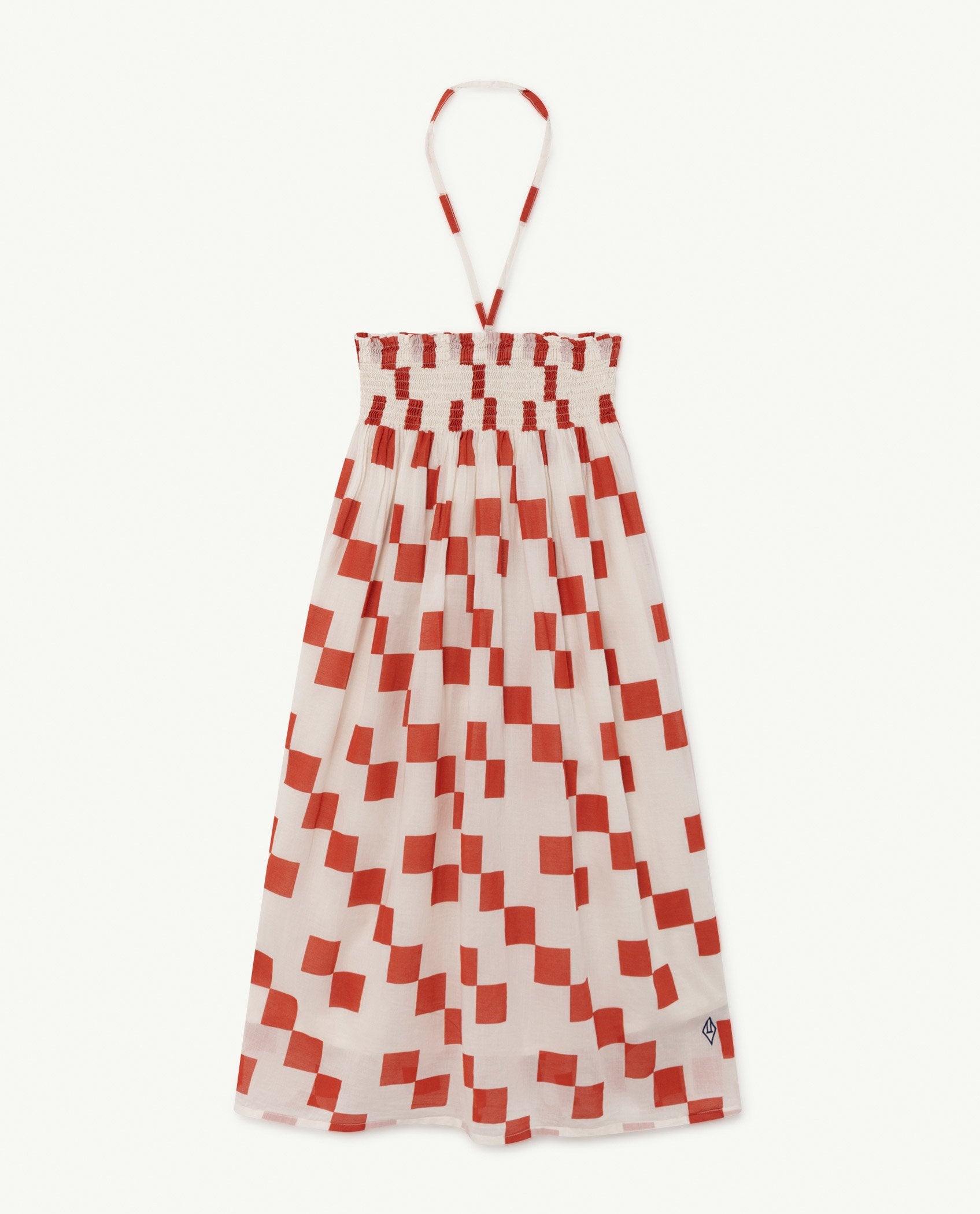 White Squares Crab Dress PRODUCT FRONT
