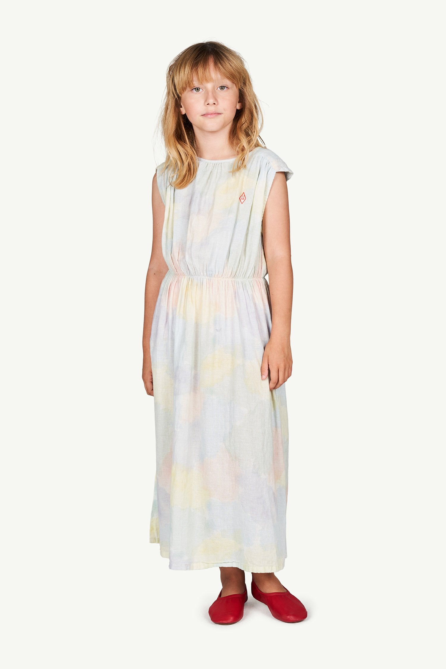 Multicolor Watercolor Marten Dress MODEL FRONT
