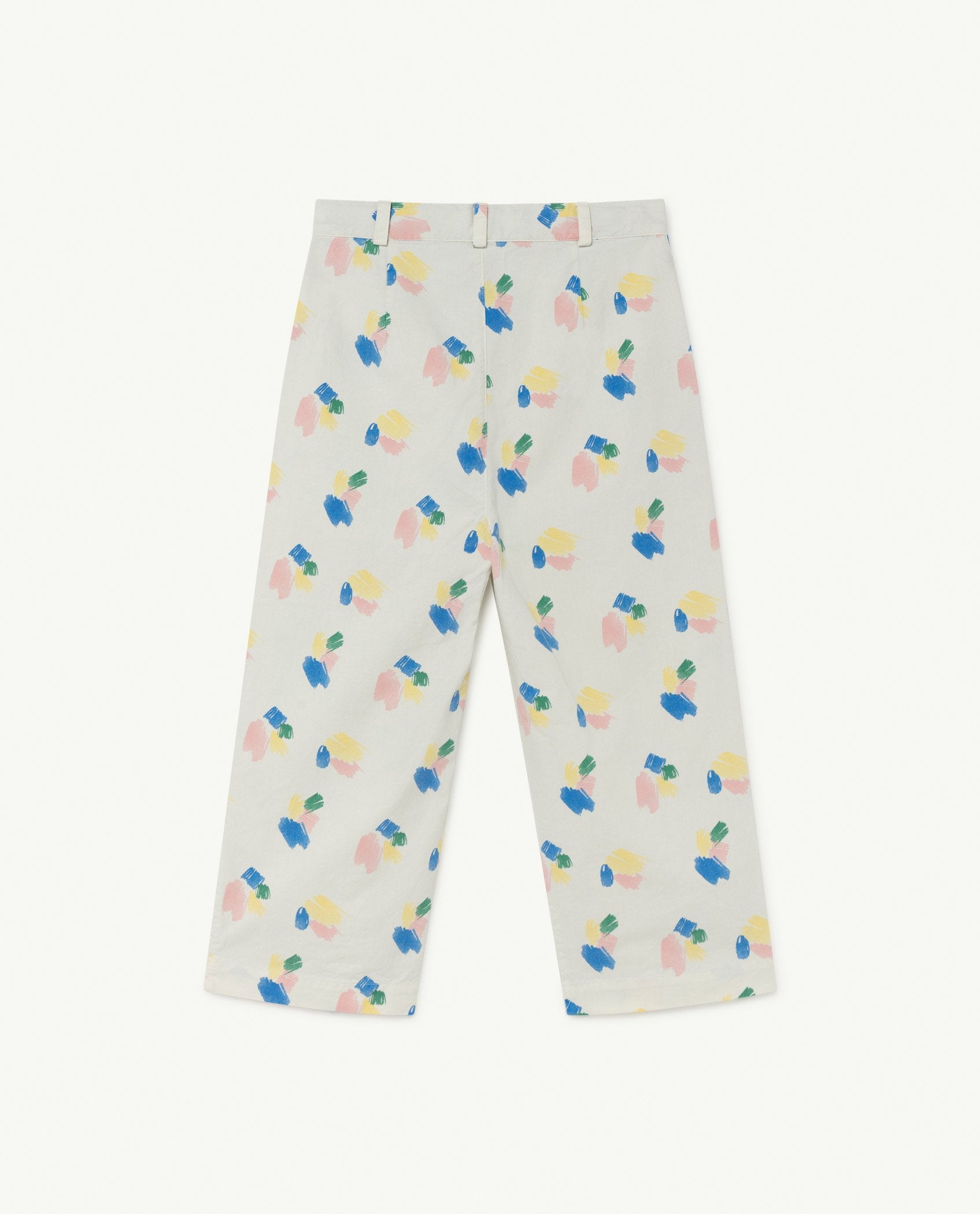 White Strokes Camel Trousers PRODUCT BACK