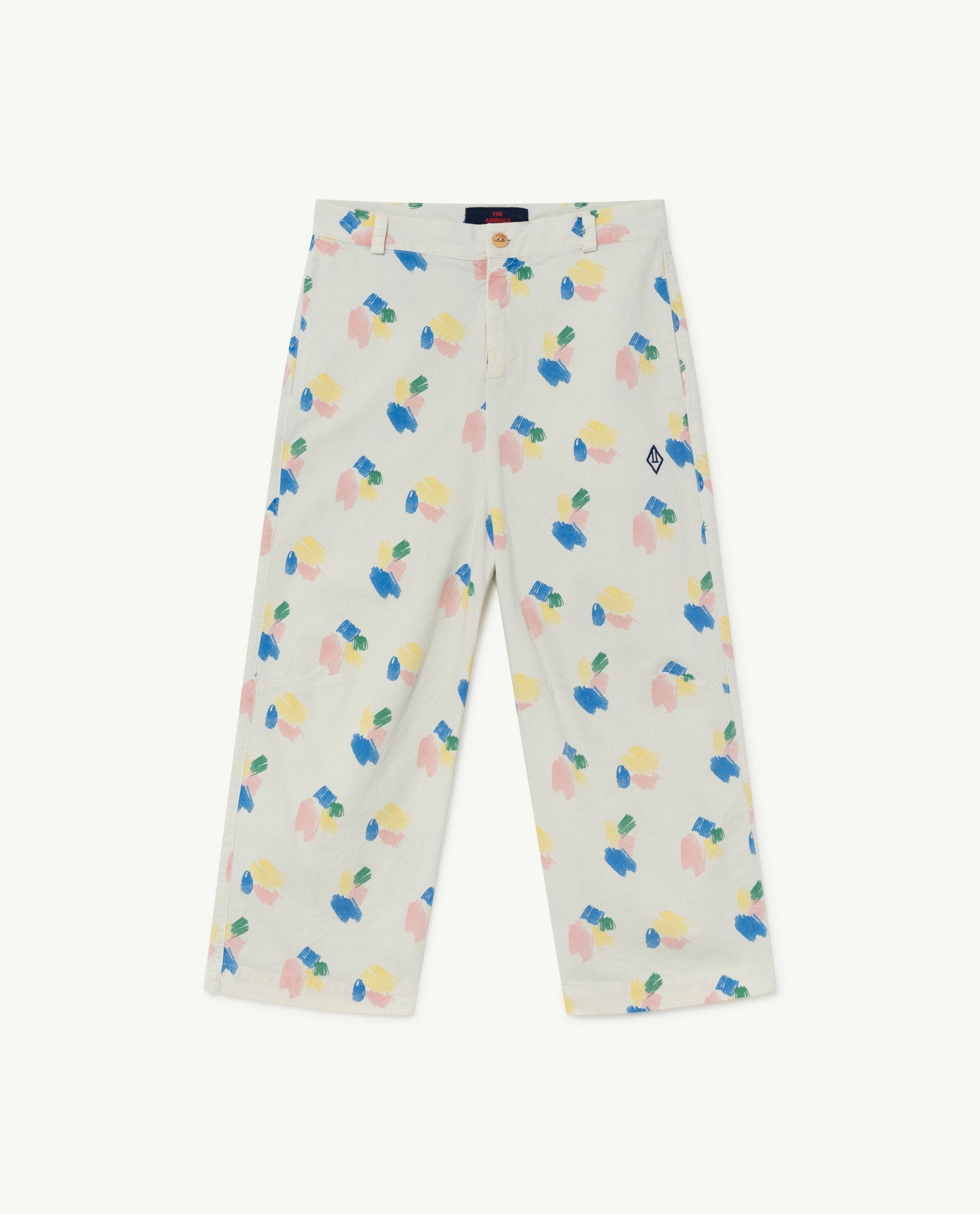 White Strokes Camel Trousers PRODUCT FRONT