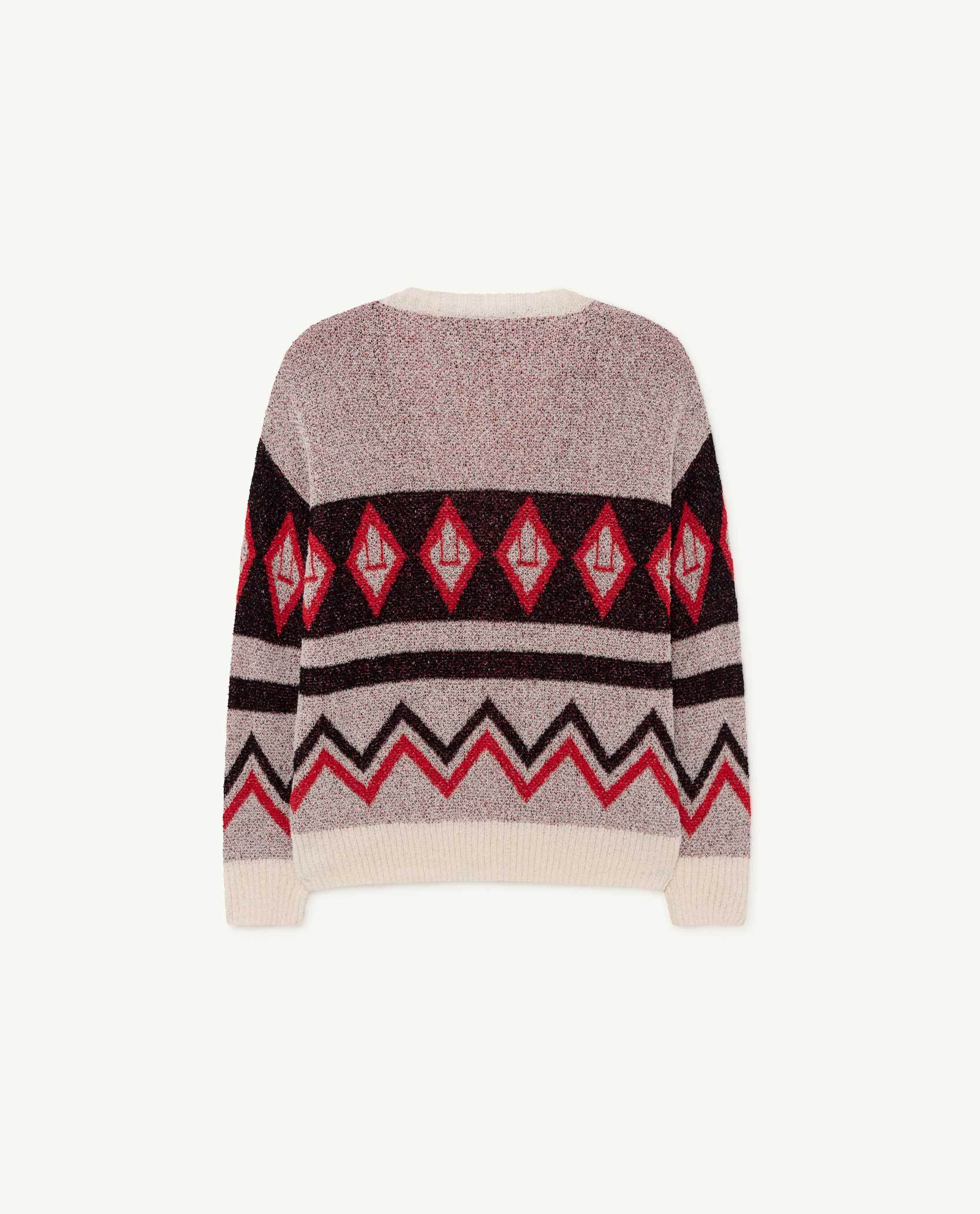 Raw White Raccoon Cardigan PRODUCT BACK