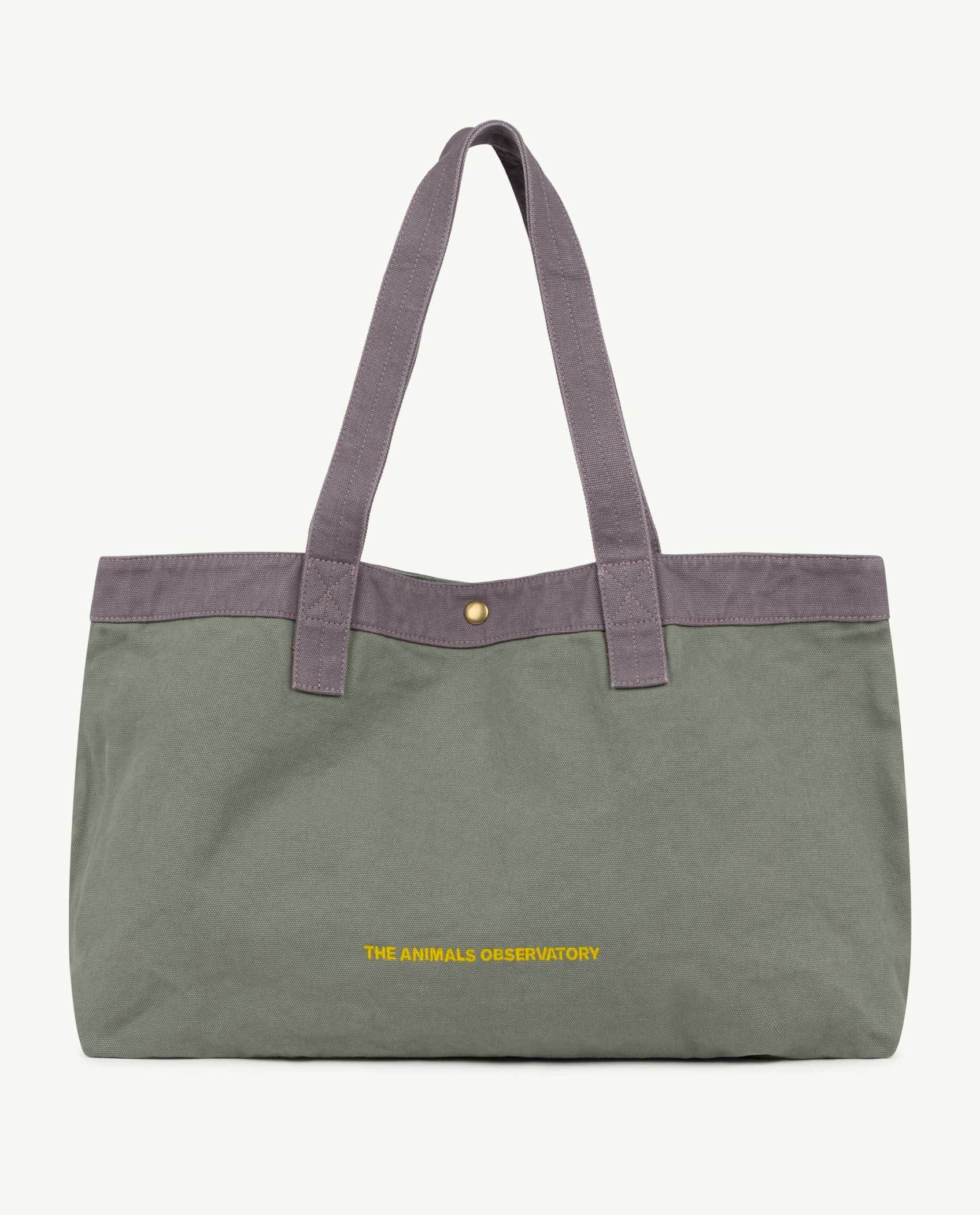 Military Green The Animals Big Canvas Bag PRODUCT FRONT