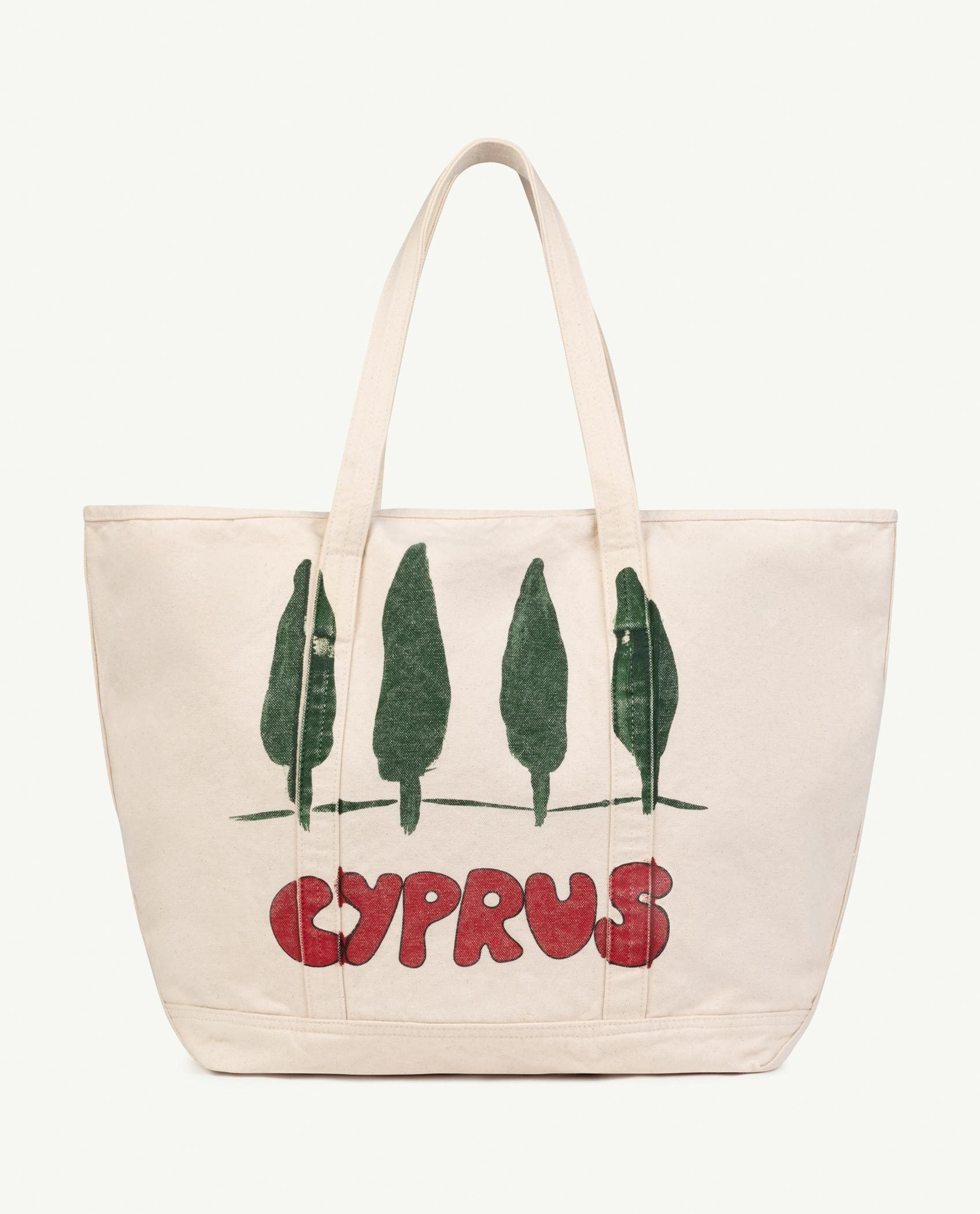 White Cyprus Tote Bag PRODUCT FRONT