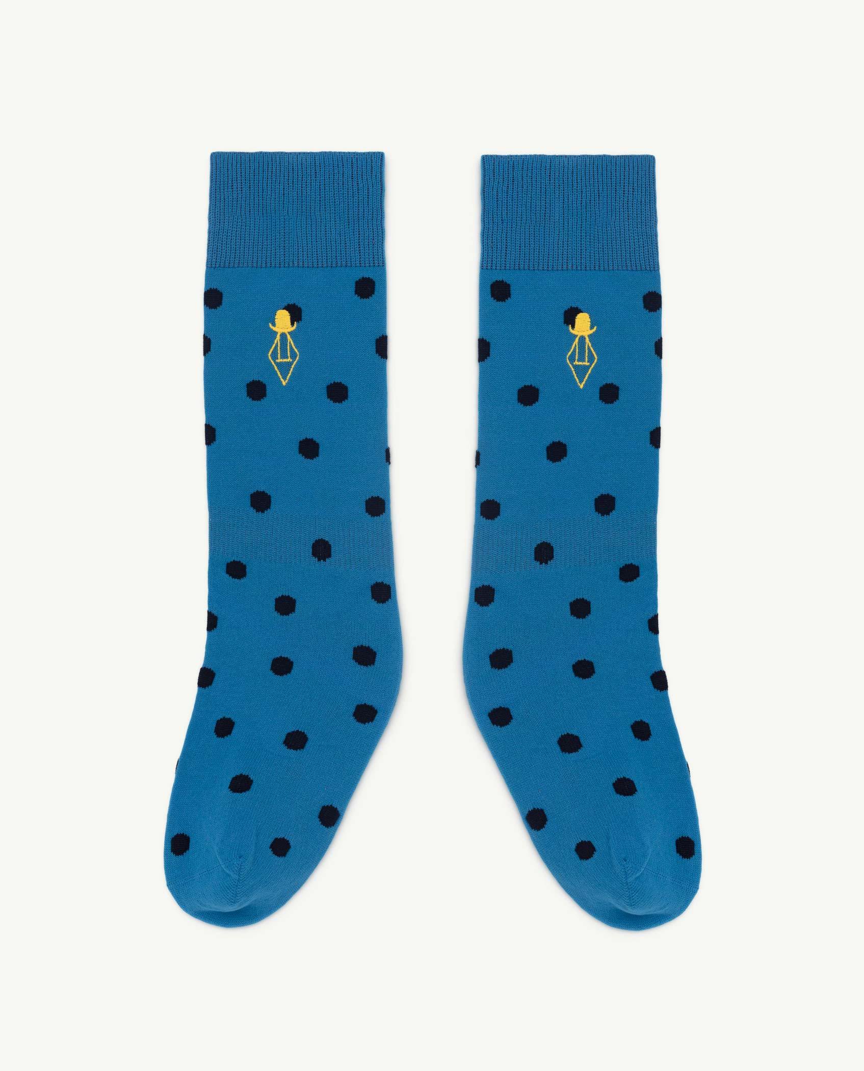 Blue Logo Hen Socks PRODUCT FRONT