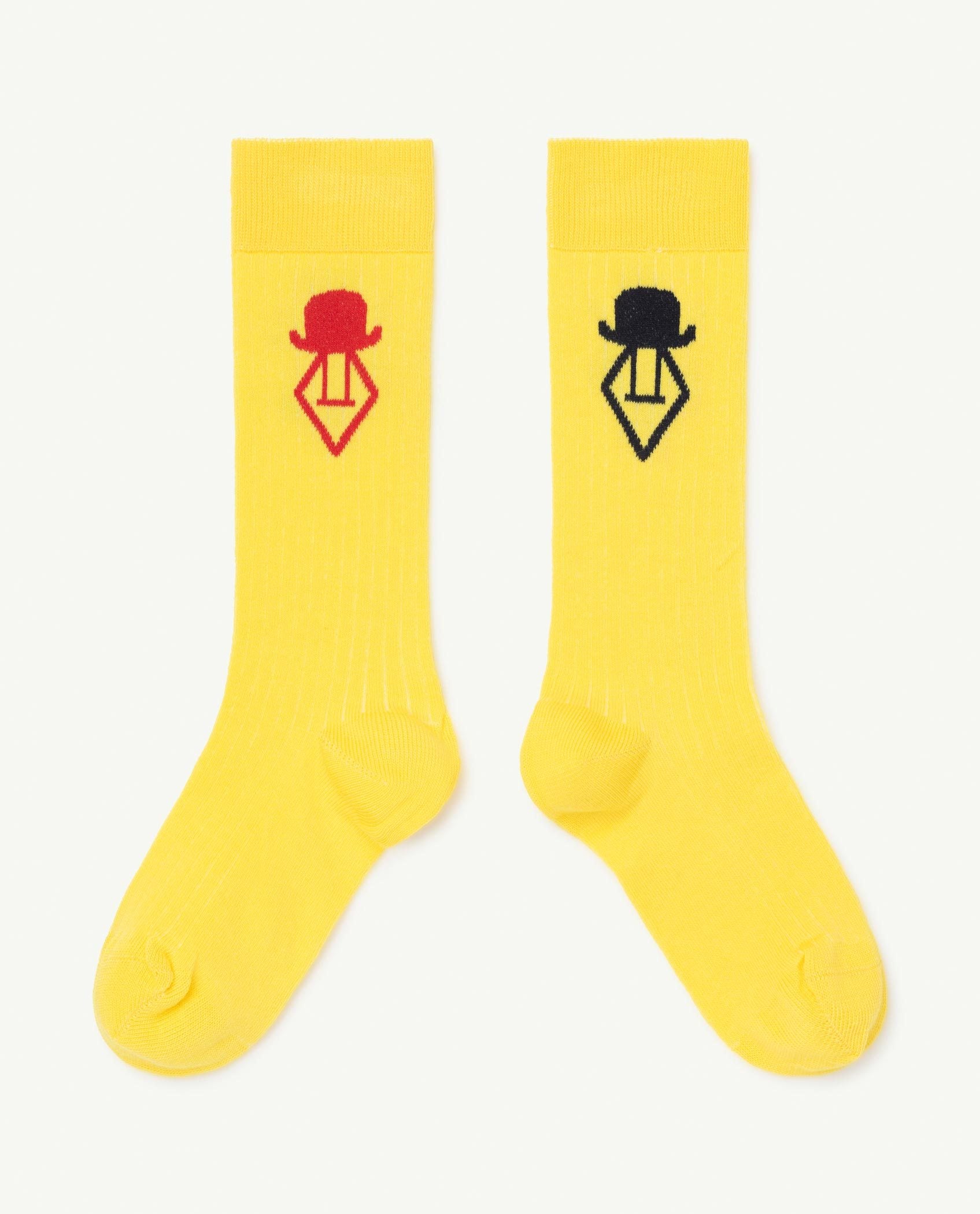 Soft Yellow Worm Socks PRODUCT FRONT