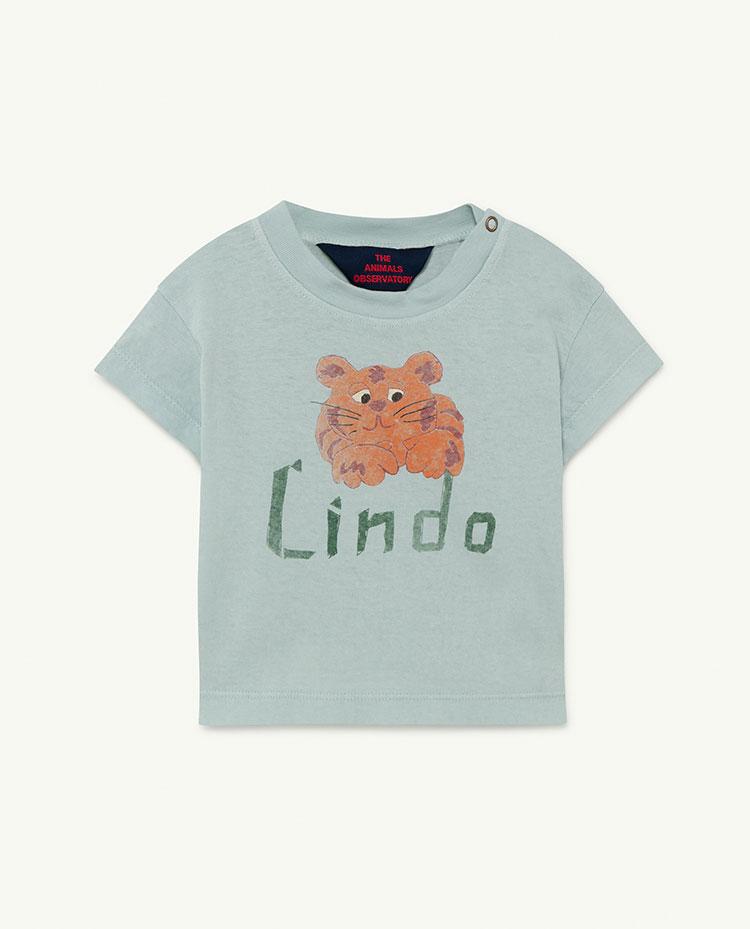 Blue Lindo Rooster Baby T-shirt COVER