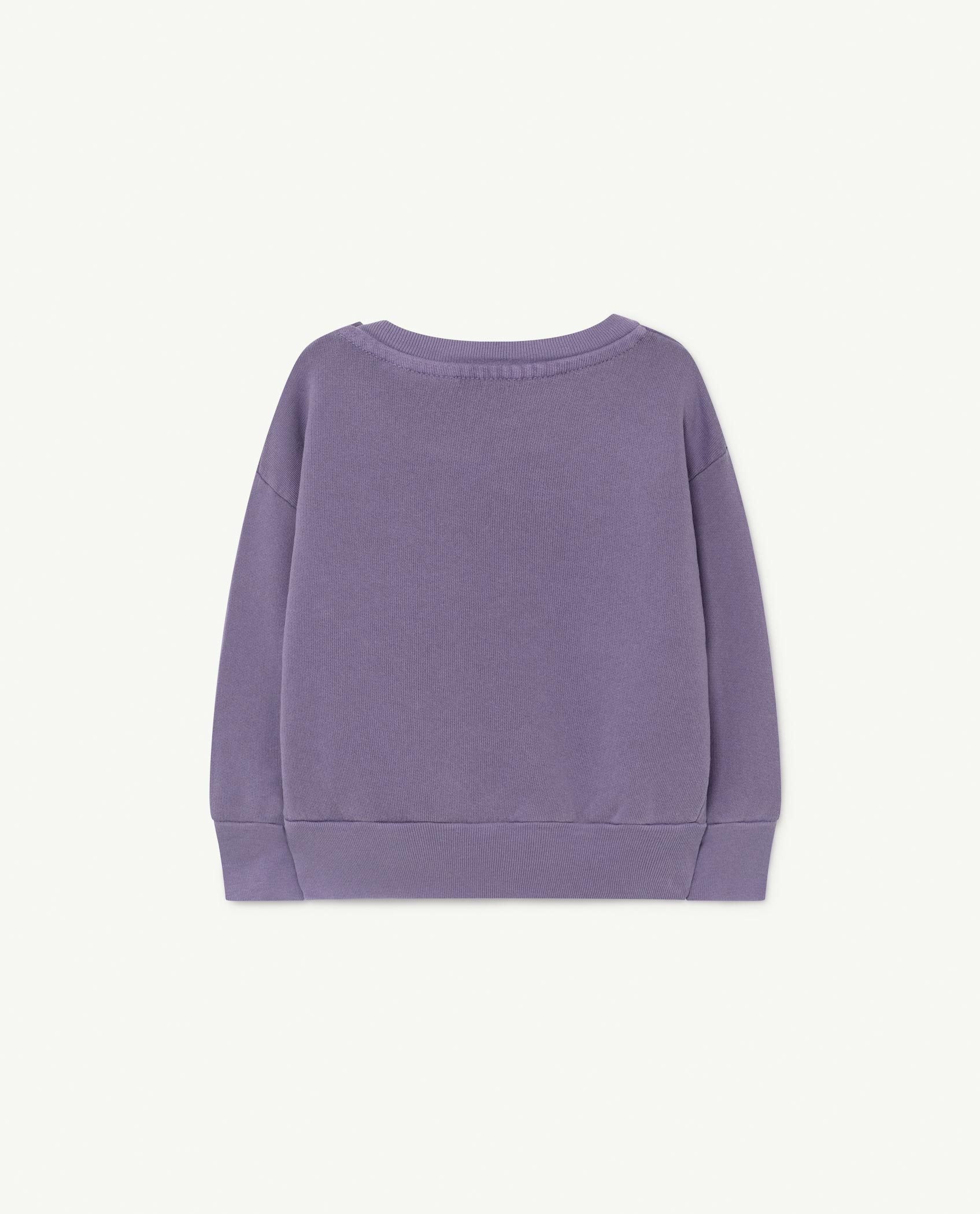 Purple Molto Bear Baby Sweatshirt PRODUCT BACK