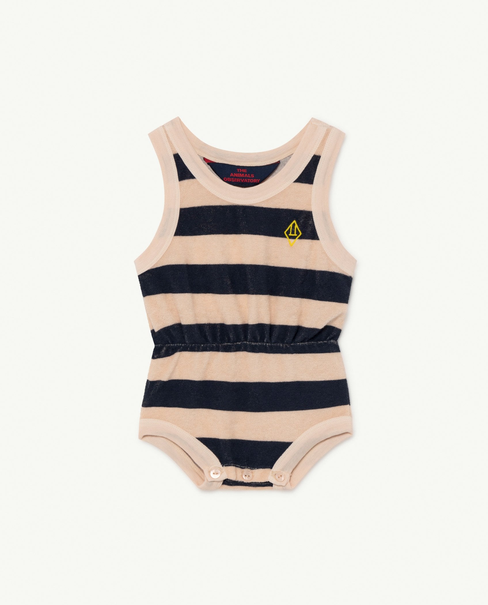 Peachy Stripes Squirrel Baby Body PRODUCT FRONT
