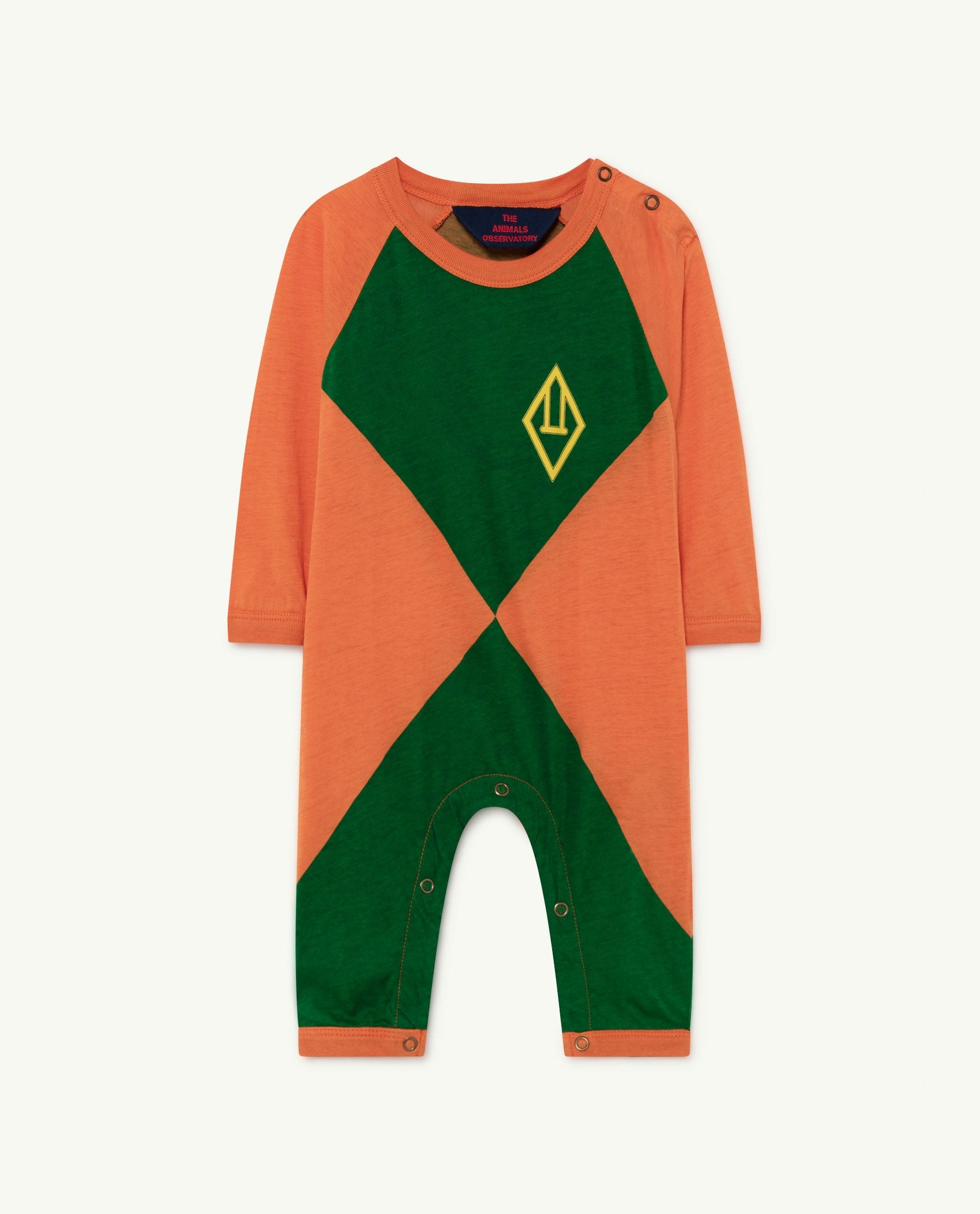Orange Triangles Owl Baby Pyjamas PRODUCT FRONT
